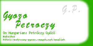 gyozo petroczy business card