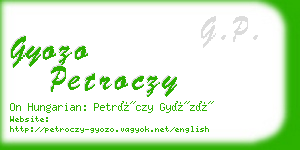 gyozo petroczy business card